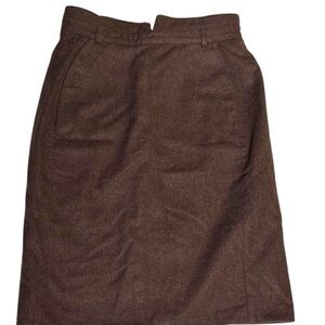Vintage Bastile wool pencil skirt Brown Women's It 44, US 10 made in Italy